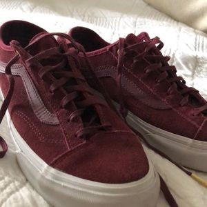 Vans burgundy shoes
